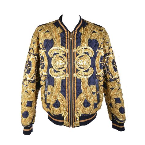 versace lion bomber jacket|Versace bomber jackets men's sale.